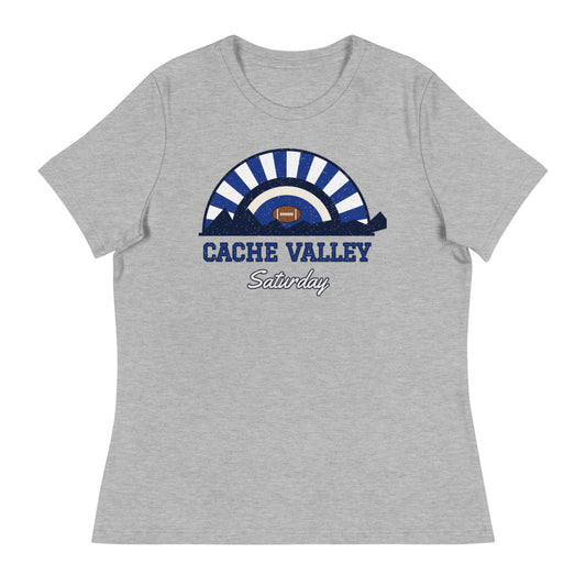 Women's Cache Valley Saturday Tee in athletic heather, front
