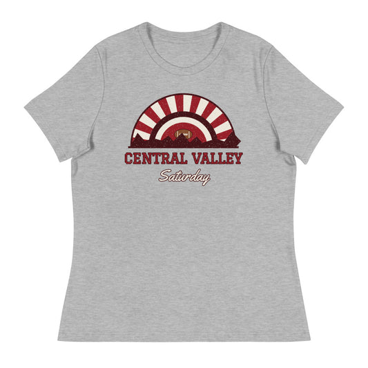 Women's Central Valley Saturday Tee in athletic heather, front
