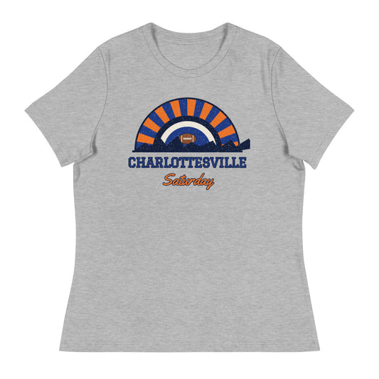 Women's Charlottesville Saturday Tee in athletic heather, front
