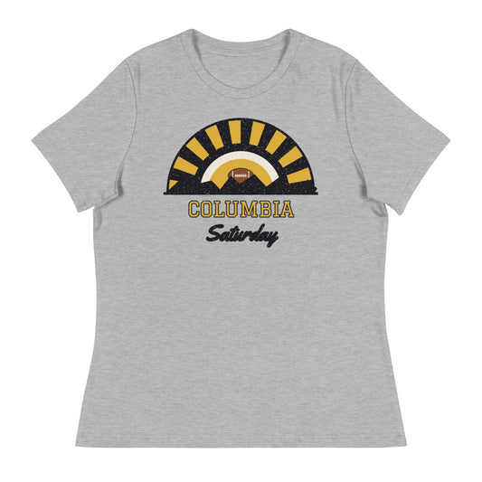 Women's Columbia Saturday Tee in athletic heather, front