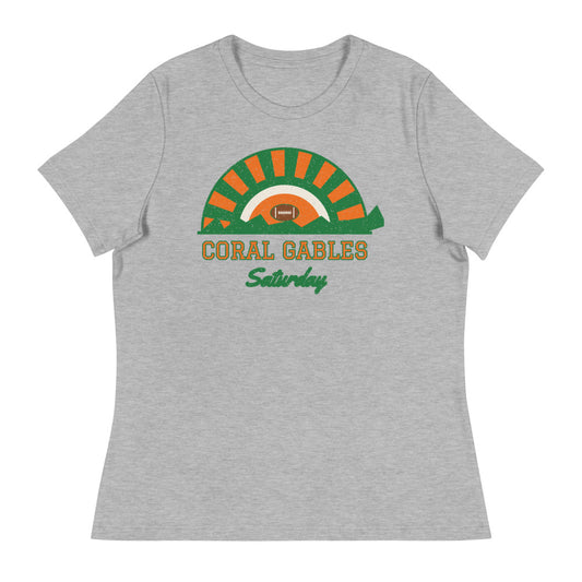 Women's Coral Gables Saturday Tee in athletic heather, front