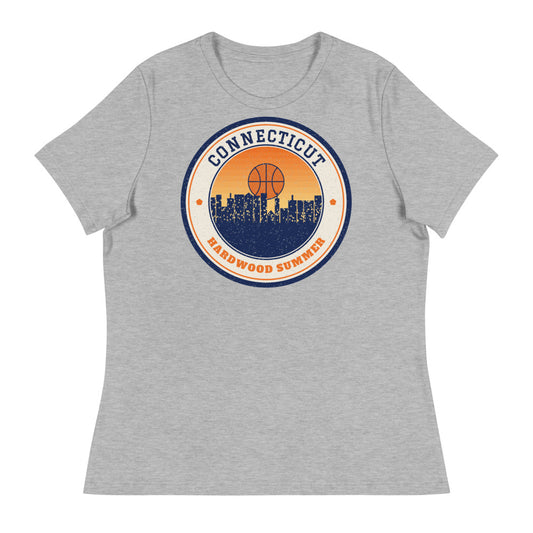 Women's Connecticut Hardwood Summer Tee in athletic heather, front
