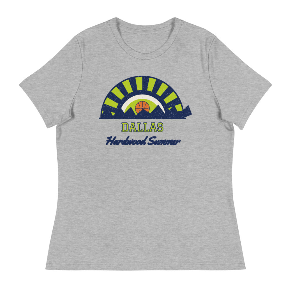 Women's Dallas Hardwood Summer Tee in athletic heather, front
