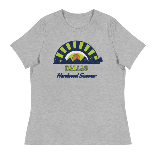 Women's Dallas Hardwood Summer Tee in athletic heather, front
