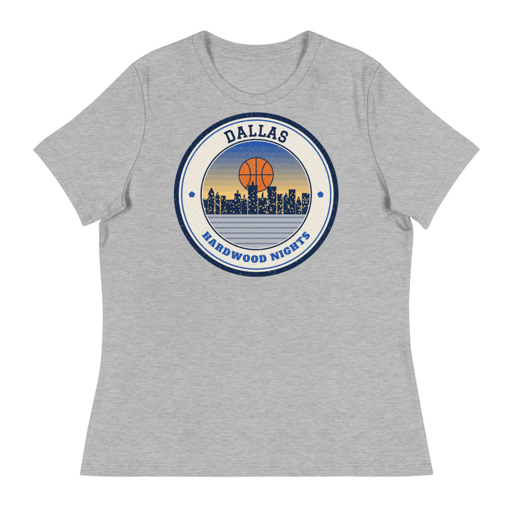 Women's Dallas Hardwood Nights Tee in athletic heather, front