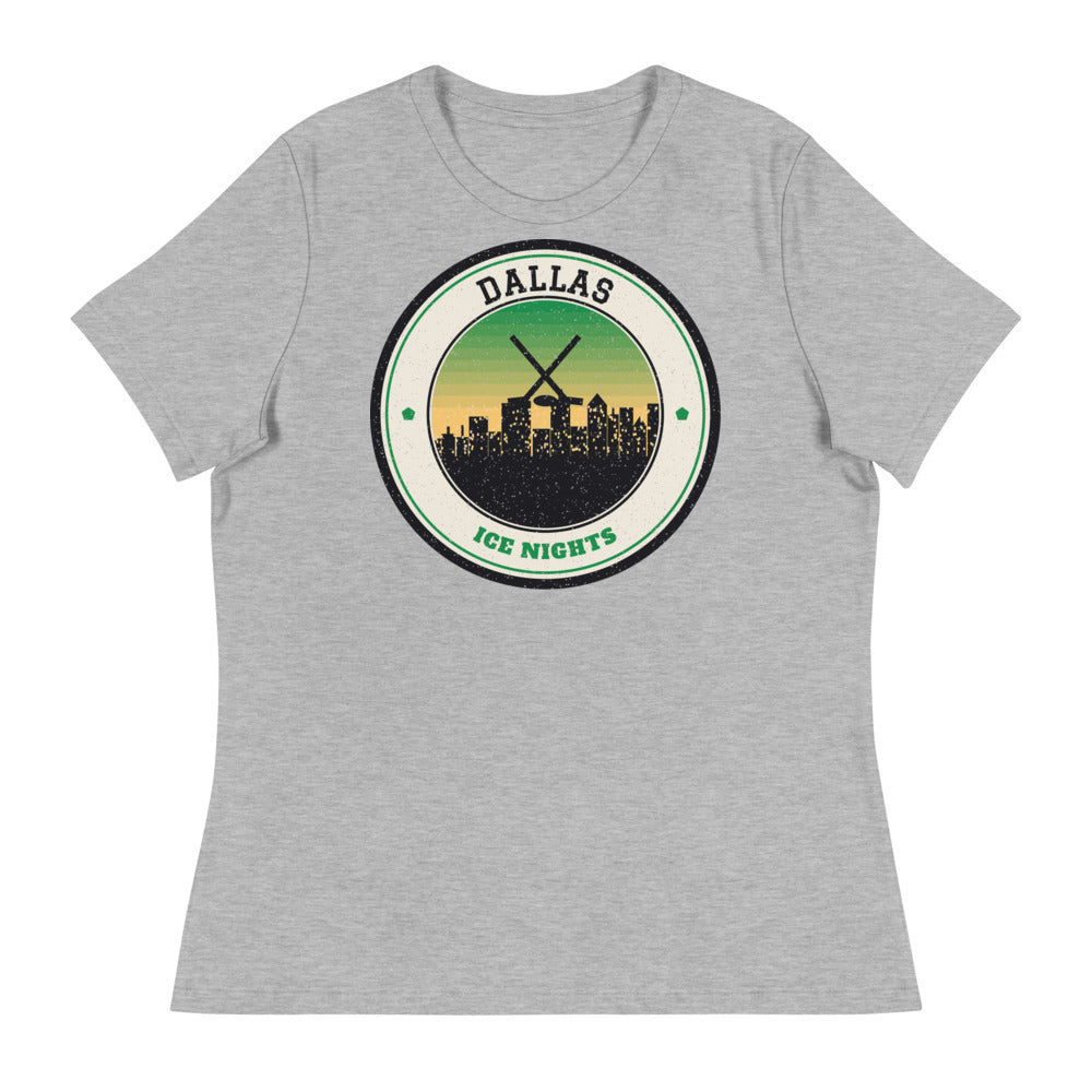 Women's Dallas Ice Nights Tee in athletic heather, front
