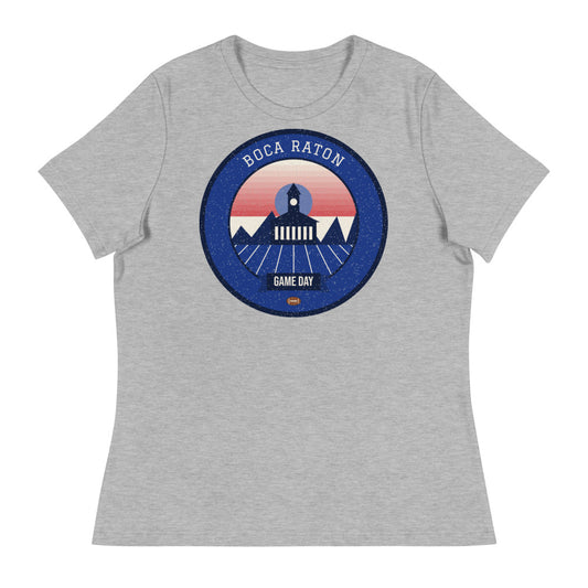 Women's Deep Blue Oceanfront Game Day Tee in athletic heather, front