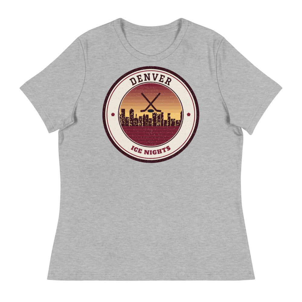 Women's Denver Ice Nights Tee in athletic heather, front