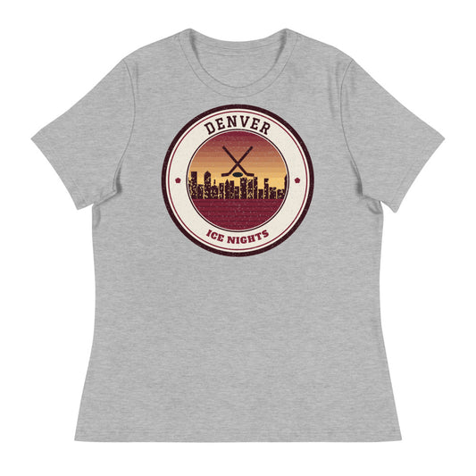 Women's Denver Ice Nights Tee in athletic heather, front
