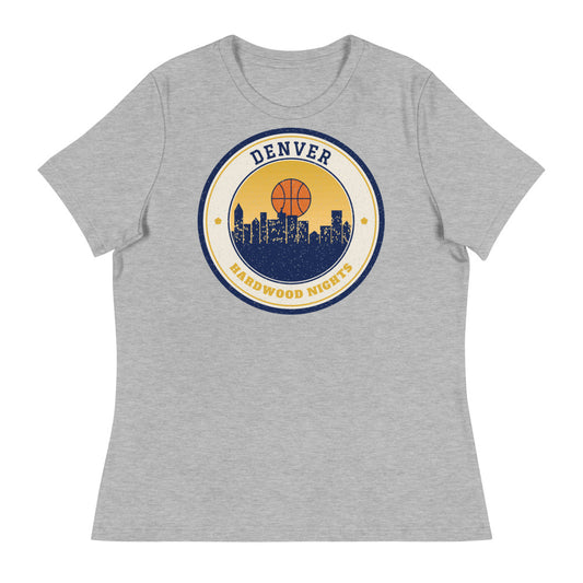 Women's Denver Hardwood Nights Tee in athletic heather, front