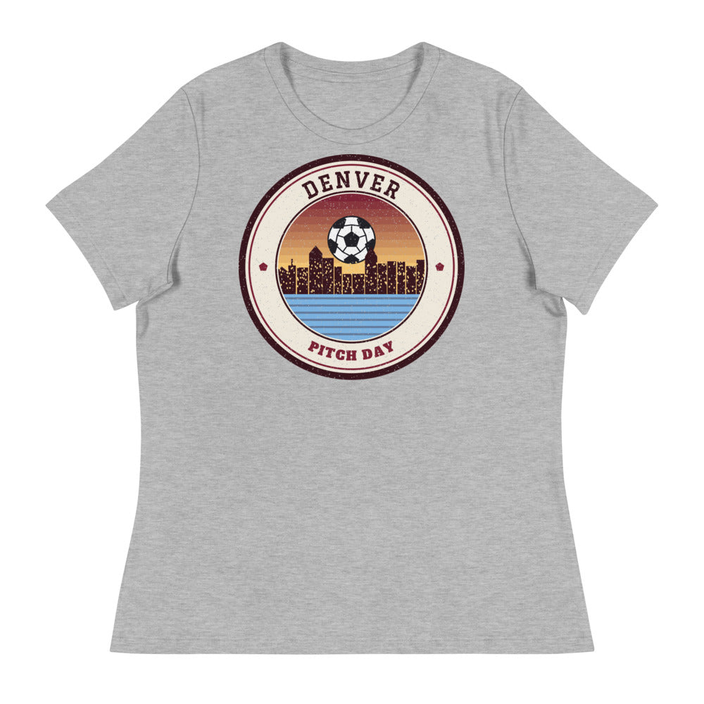 Women's Denver Pitch Day Tee in athletic heather, front