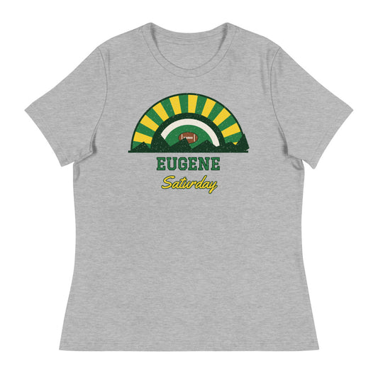 Women's Eugene Saturday Tee in athletic heather, front