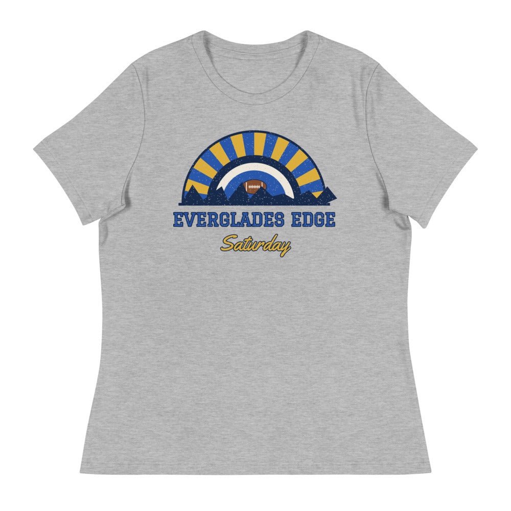 Women's Everglades Edge Saturday Tee in athletic heather, front