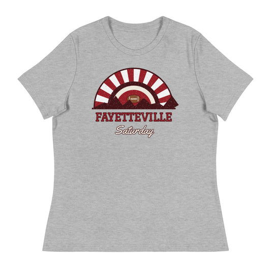 Women's Fayetteville Saturday Tee in athletic heather, front