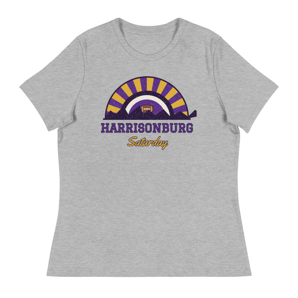 Women's Harrisonburg Saturday Tee in athletic heather, front