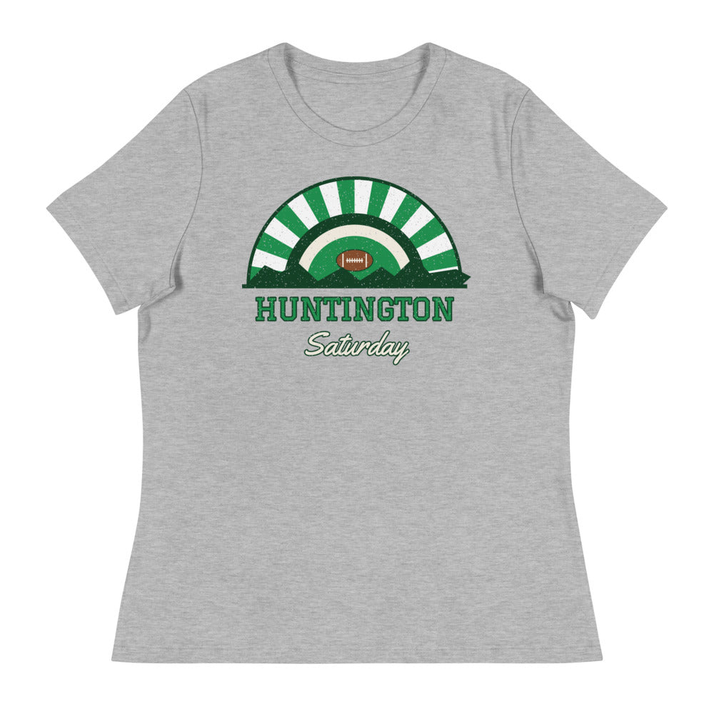 Women's Huntington Saturday Tee in athletic heather, front