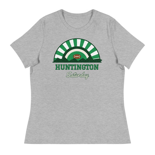 Women's Huntington Saturday Tee in athletic heather, front