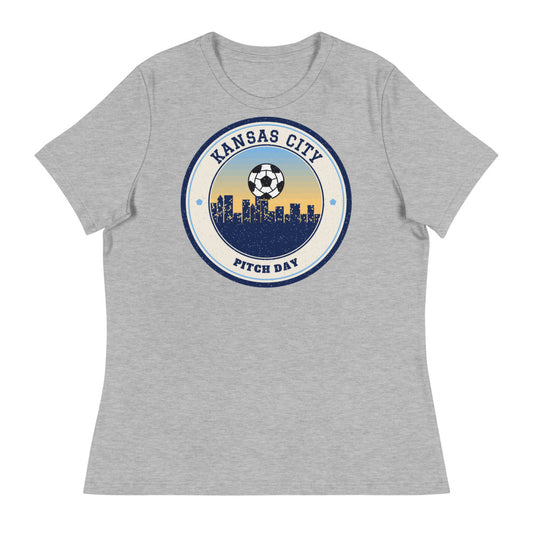 Women's Kansas City Pitch Day Tee in athletic heather, front