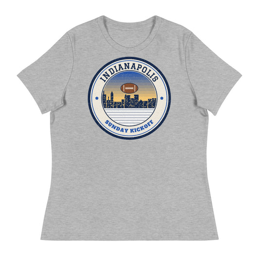 Women's Indianapolis Sunday Kickoff Tee in athletic heather, front