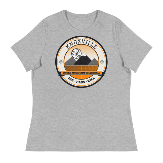 Knoxville Smoky Mountain Volleyball Women's Tee in athletic heather, front