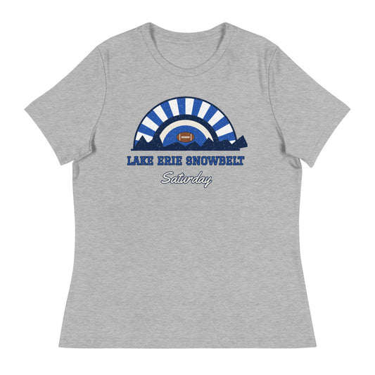 Women's Lake Erie Snowbelt Saturday Tee in athletic heather, front