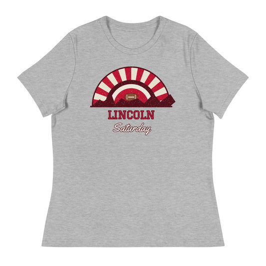 Women's Lincoln Saturday Tee in athletic heather, front