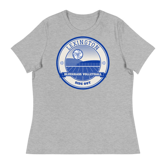 Lexington Bluegrass Volleyball Women's Tee in athletic heather, front
