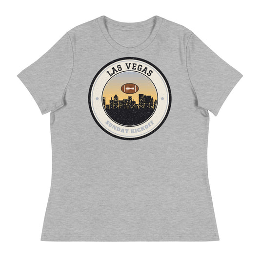 Women's Las Vegas Sunday Kickoff Tee in athletic heather, front