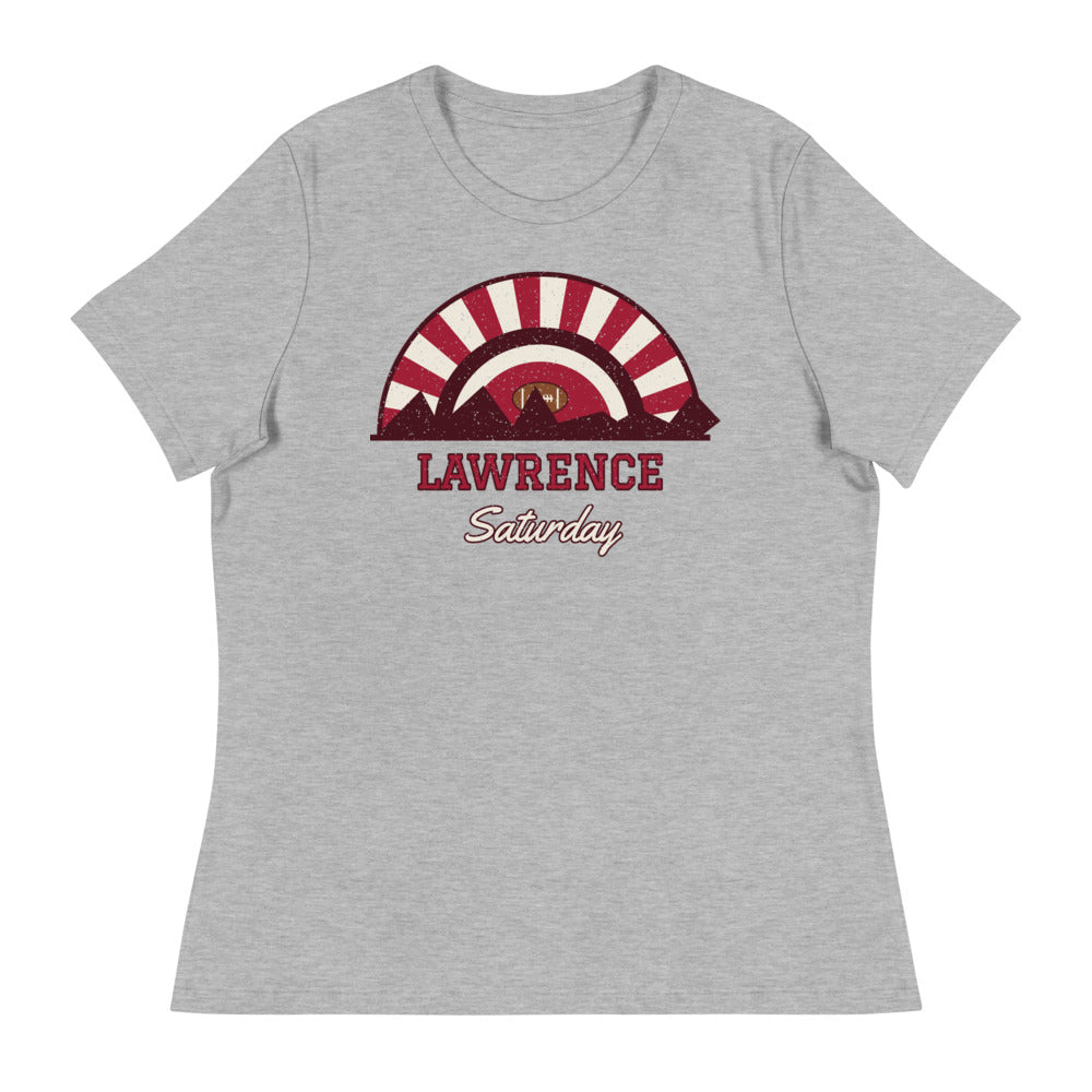 Women's Lawrence Saturday Tee in athletic heather, front