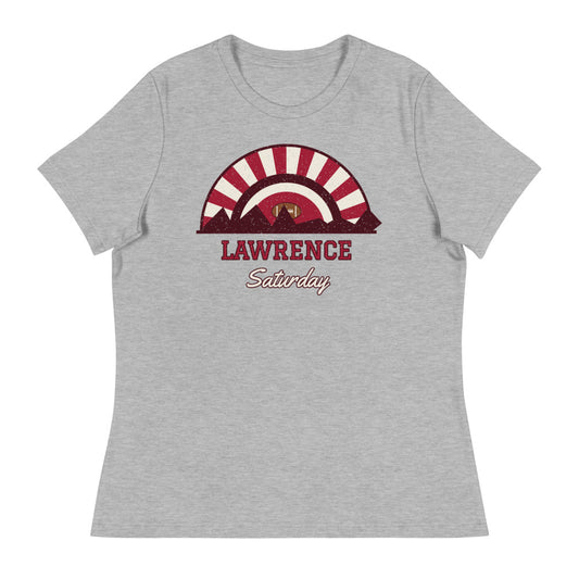Women's Lawrence Saturday Tee in athletic heather, front