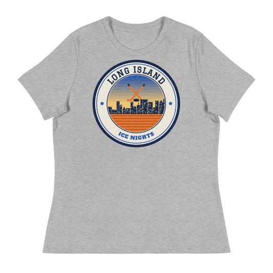 Women's Long Island Ice Nights Tee in athletic heather, front