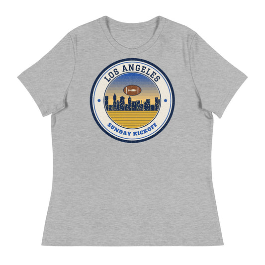 Women's Los Angeles Sunday Kickoff Tee in athletic heather, front