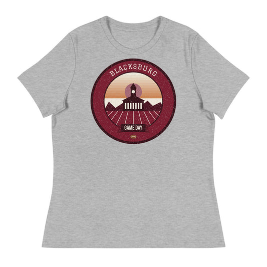 Women's Maroon & Burnt Orange Limestone Game Day Tee in athletic heather, front