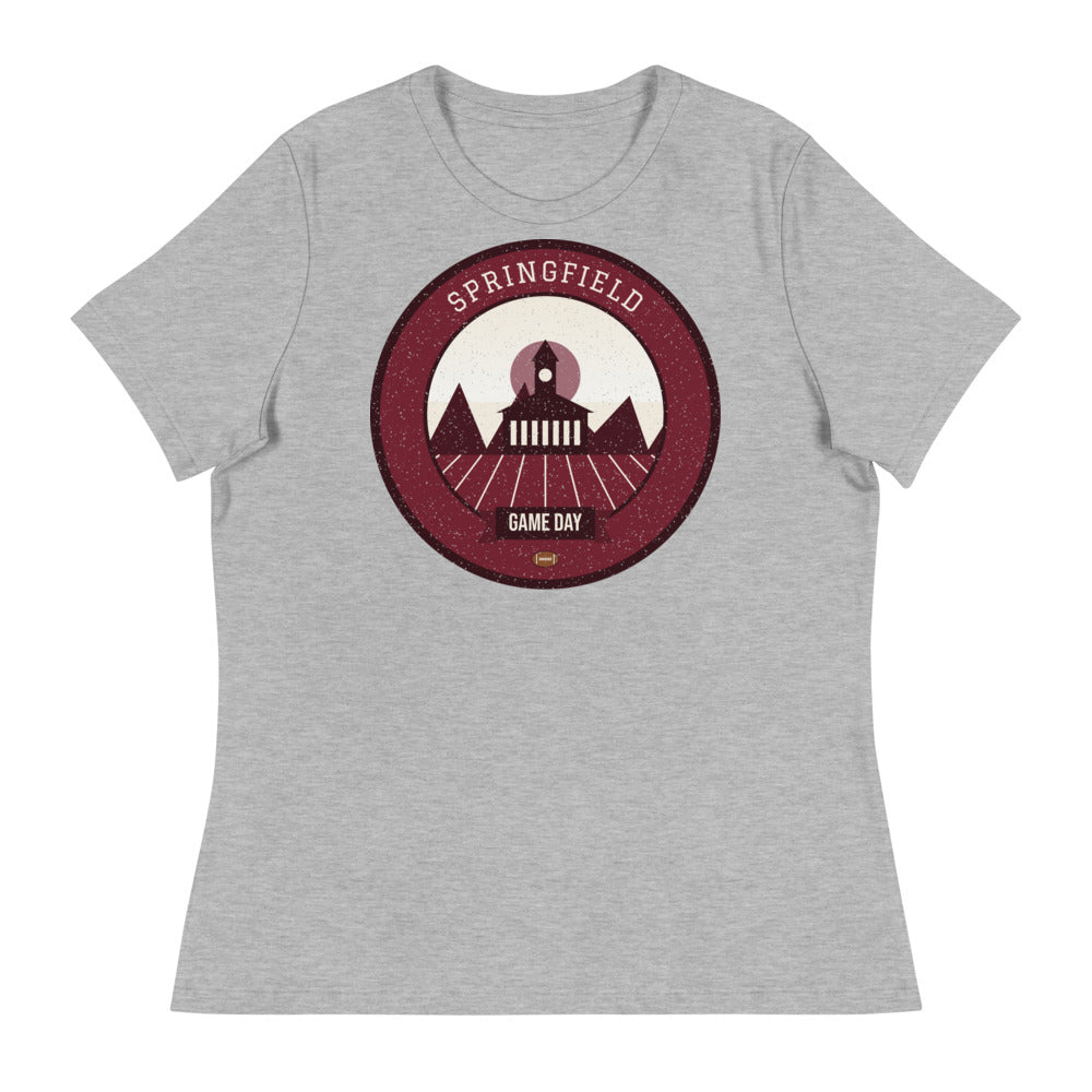 Women's Maroon Ozark Highway Game Day Tee in athletic heather, front