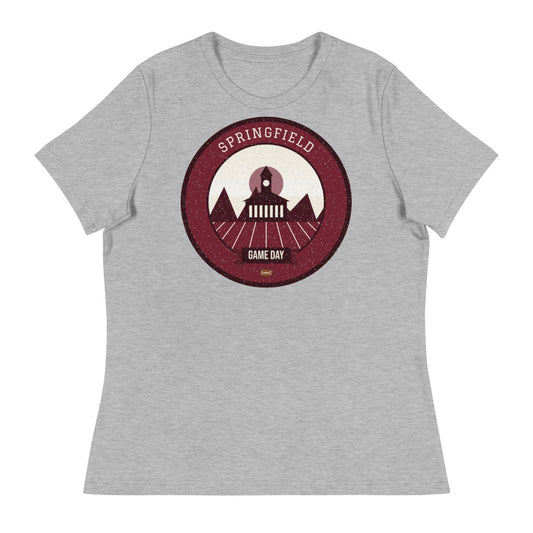 Women's Maroon Ozark Highway Game Day Tee in athletic heather, front