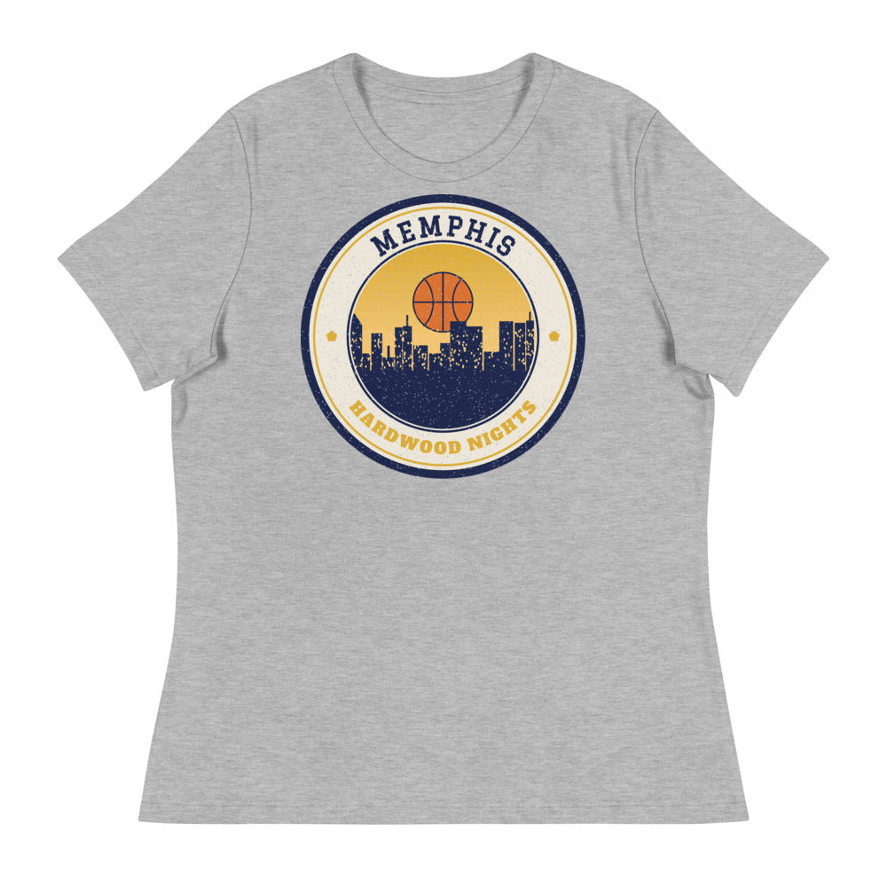 Women's Memphis Hardwood Nights Tee in athletic heather, front
