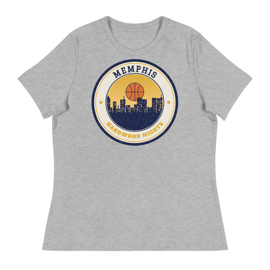 Women's Memphis Hardwood Nights Tee in athletic heather, front