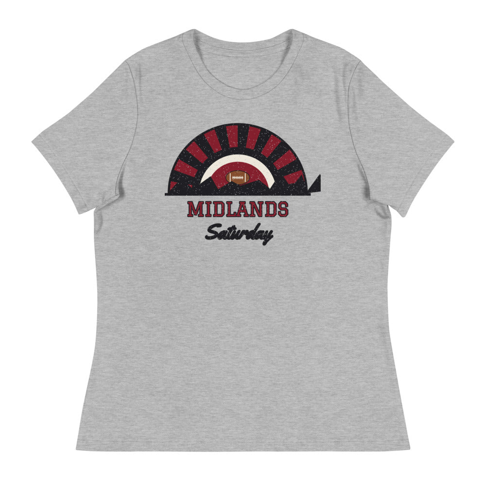 Women's Midlands Saturday Tee in athletic heather, front