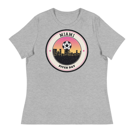 Women's Miami Pitch Day Tee in athletic heather, front