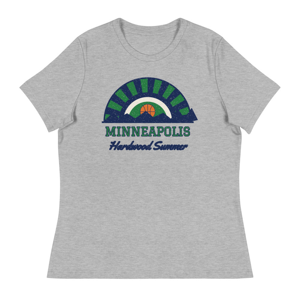 Women's Minneapolis Hardwood Summer Tee in athletic heather, front
