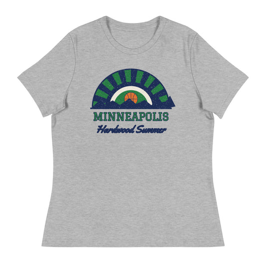 Women's Minneapolis Hardwood Summer Tee in athletic heather, front