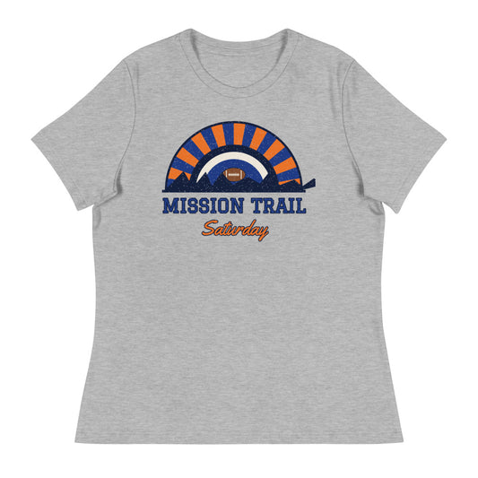 Women's Mission Trail Saturday Tee in athletic heather, front
