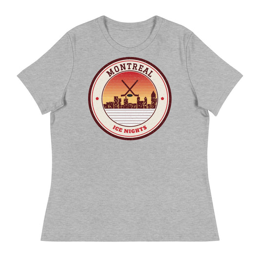 Women's Montreal Ice Nights Tee in athletic heather, front