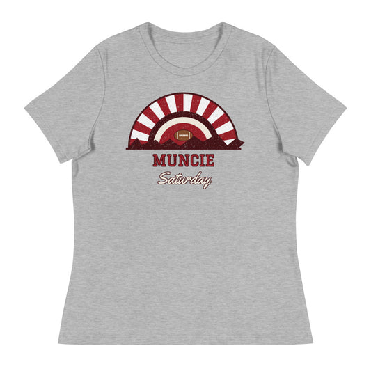 Women's Muncie Saturday Tee in athletic heather, front