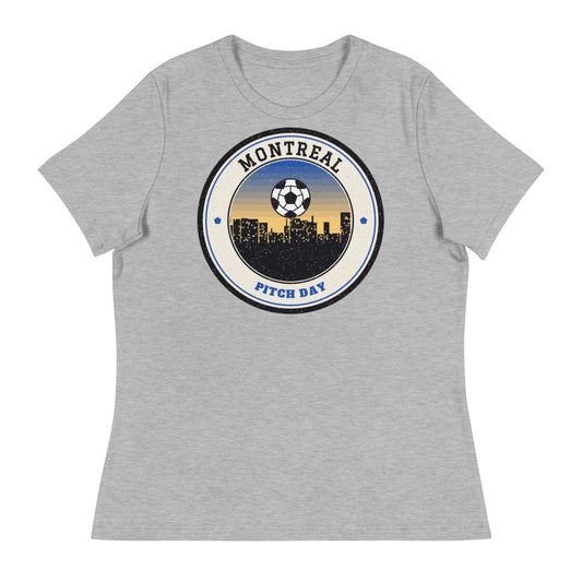 Women's Montreal Pitch Day Tee in athletic heather, front