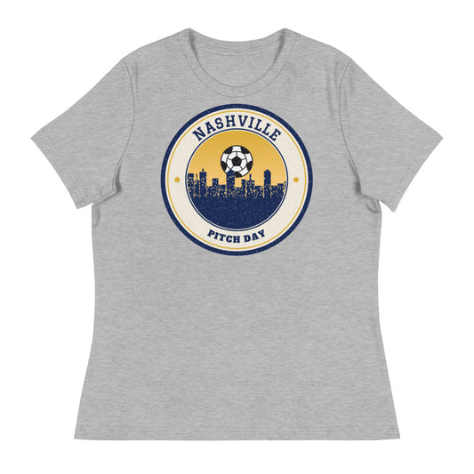 Women's Nashville Pitch Day Tee in athletic heather, front