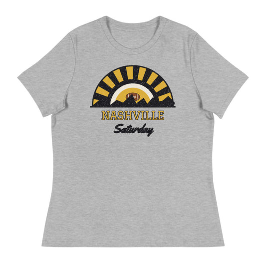 Women's Nashville Saturday Tee in athletic heather, front
