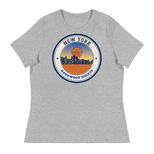 Women's New York Hardwood Nights Tee in athletic heather, front