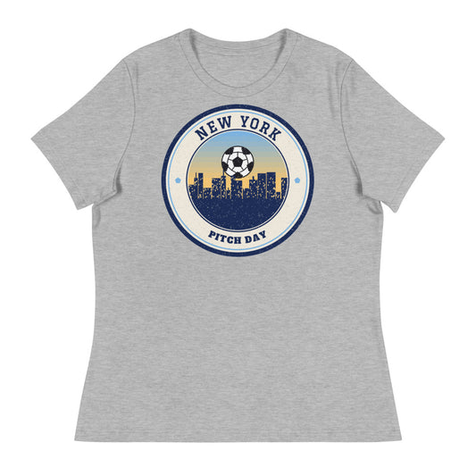 Women's New York Pitch Day Tee in athletic heather, front