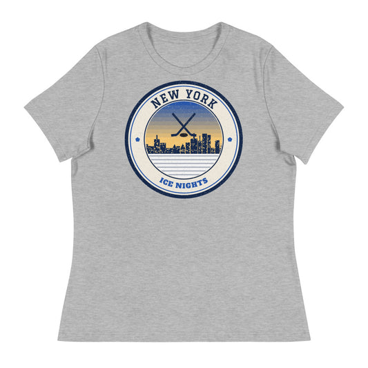 Women's New York Ice Nights Tee in athletic heather, front
